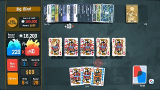 High-scoring cards popping off in a Balatro screenshot.