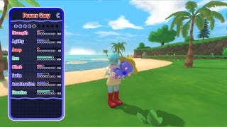 Your character holds a Bobo pet in her arms in Bobo Bay.