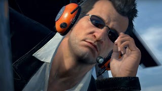 Frank West removes his sunglasses in Dead Rising Deluxe Remaster