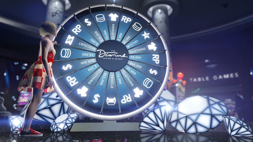 The Diamond Casino wheel spin in GTA Online