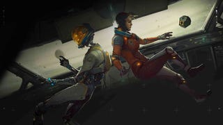 Two space-suited characters floating back to back in Lone Echo